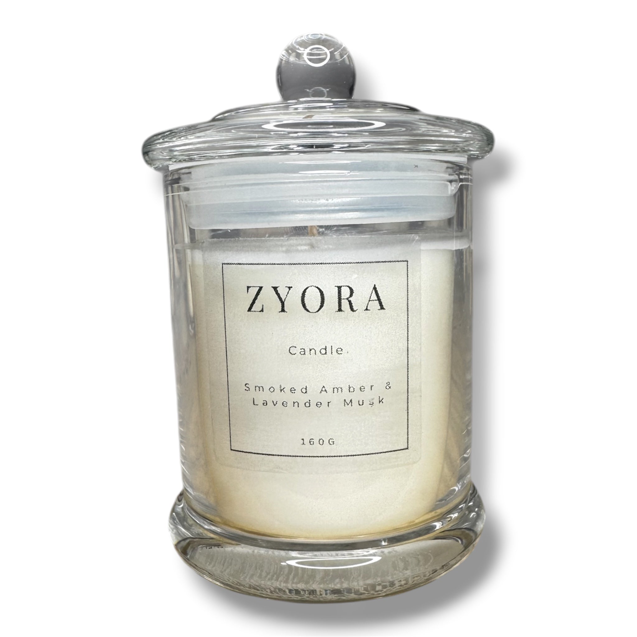 160g Smoked Amber and Lavender Musk Candle