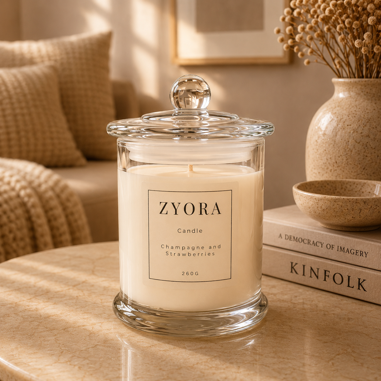 260g Champagne & Strawberries Candle