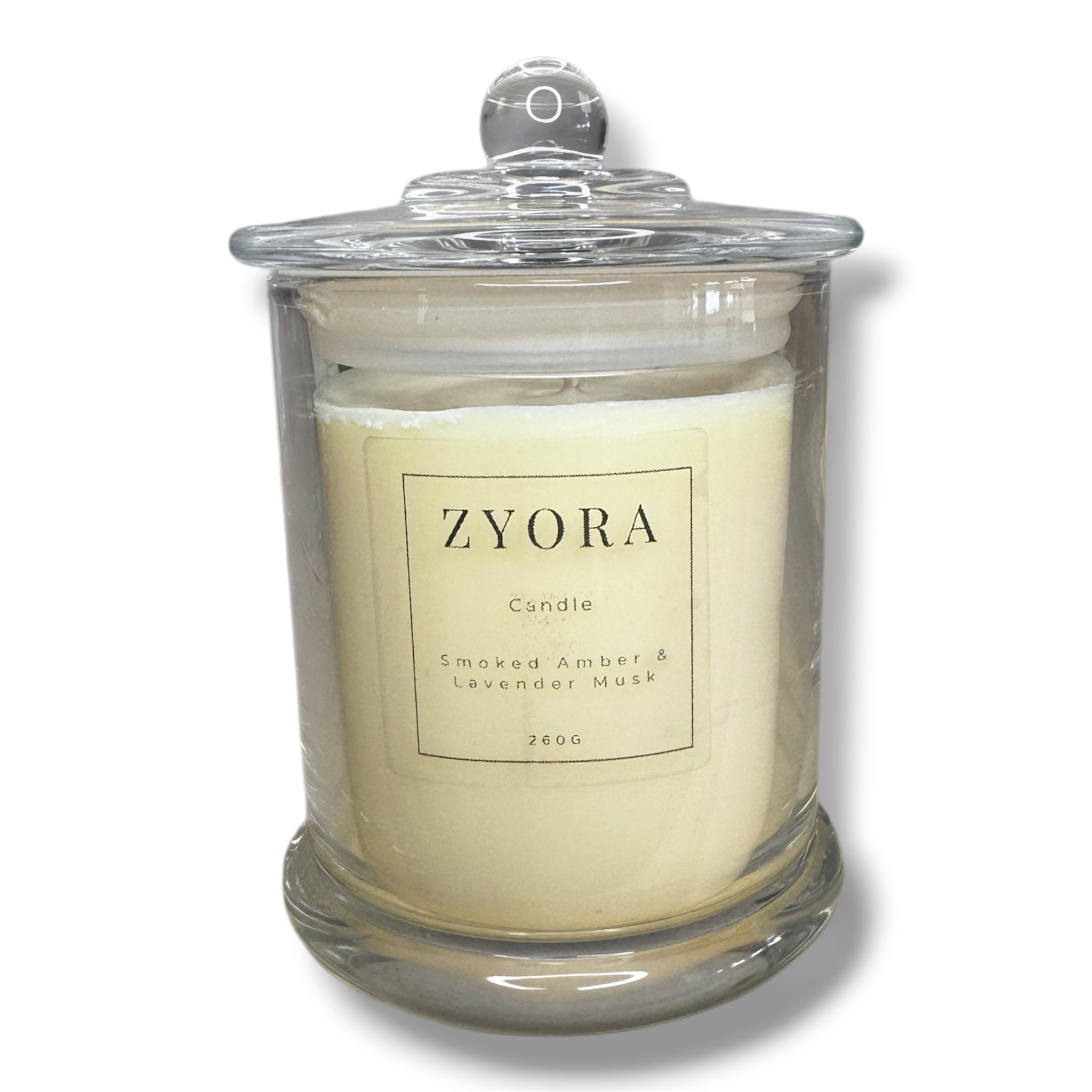260g Smoked Amber & Lavender Musk Candle